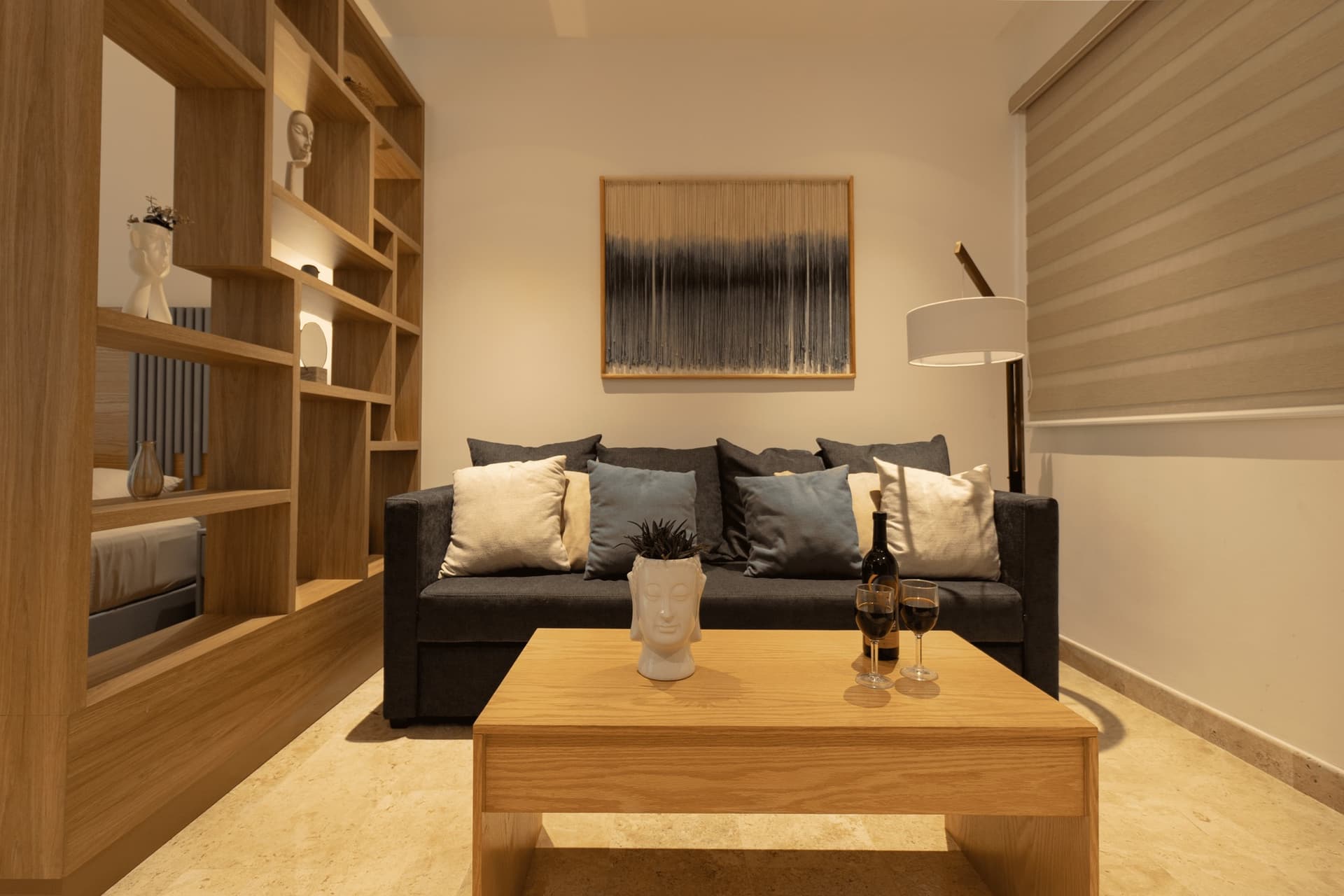 Turnkey living room after staging