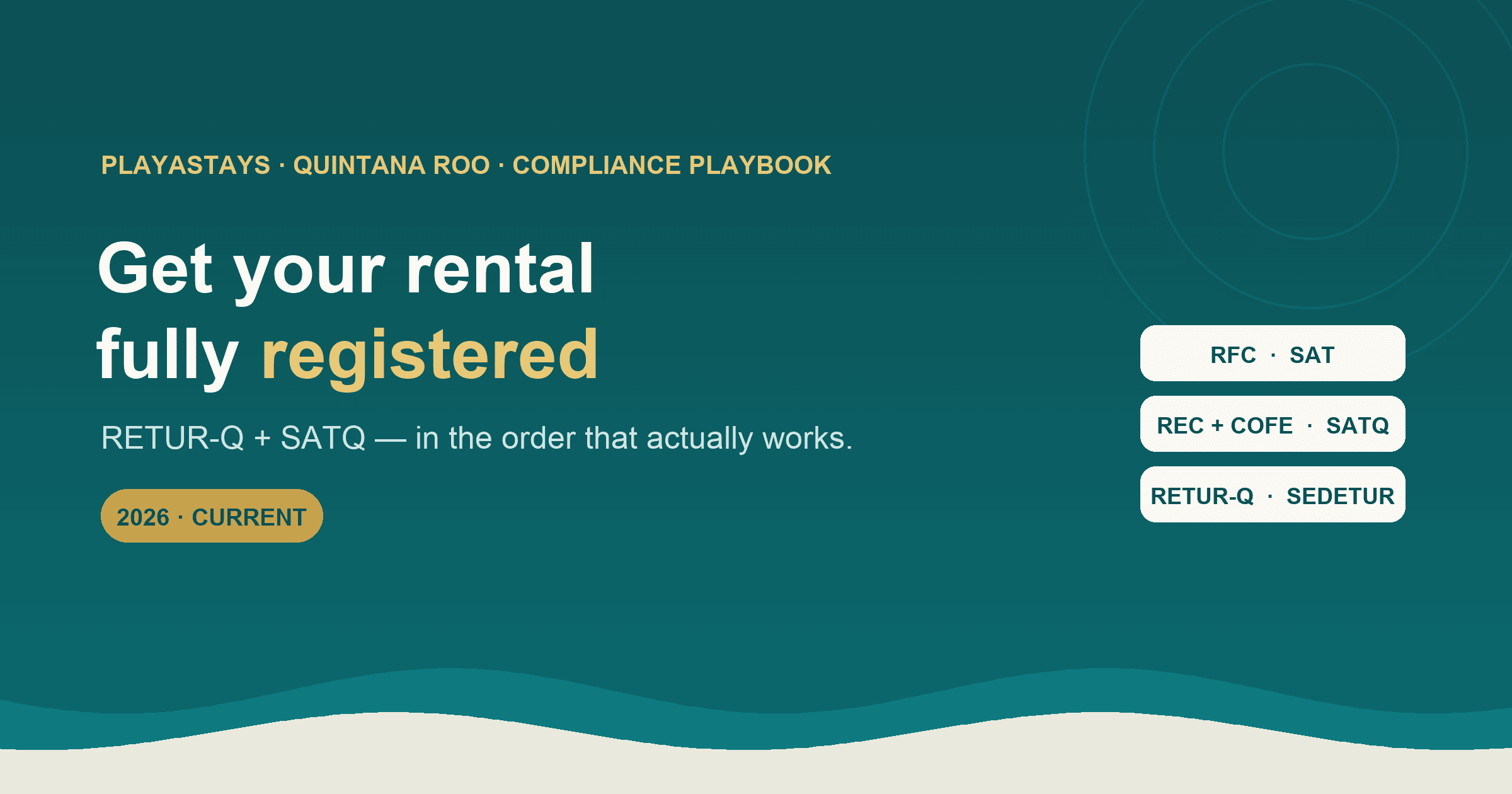 Register your Quintana Roo rental: the RETUR-Q + SATQ playbook, 2026.